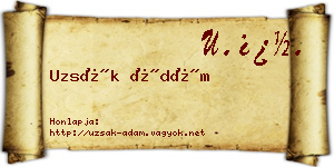 Uzsák Ádám névjegykártya